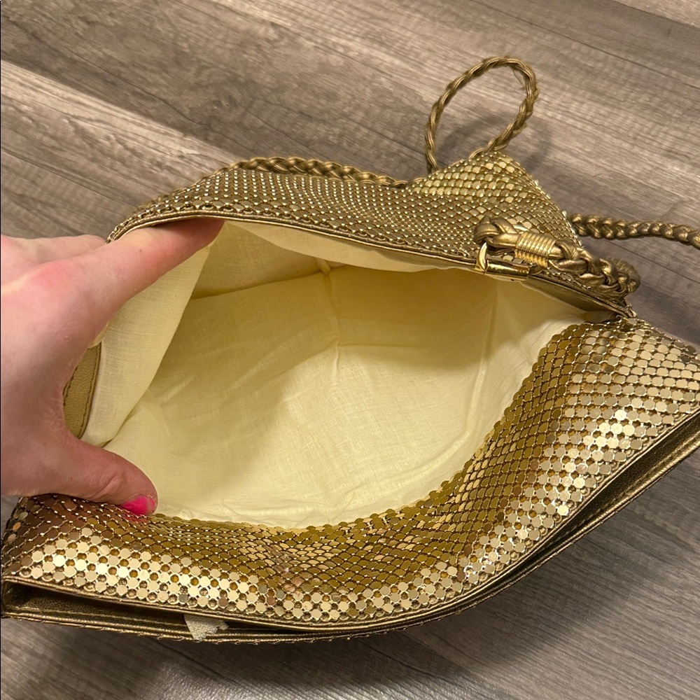 Y&S Vintage Gold Disco mesh Women's Bag - Picture 3 of 7